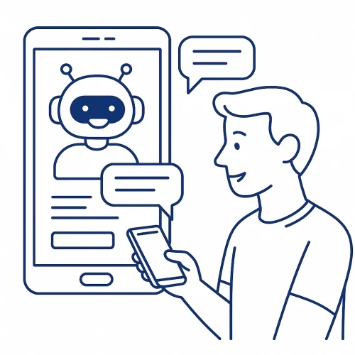 Chatbot respondiendo preguntas frecuentes de clientes en una pyme.